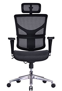 GM Seating Ergonomic Executive Dream Chair Chrome Base With Headrest