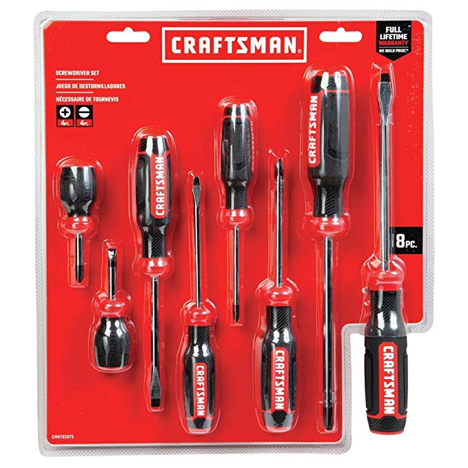 CRAFTSMAN Screwdriver Set, Assorted, 8-Piece (CMHT65075)