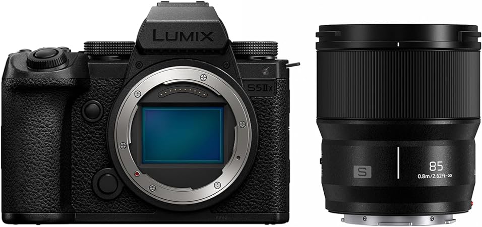 Panasonic LUMIX S5IIX Mirrorless Camera (DC-S5M2XBODY) with LUMIX S Series 85mm F1.8 L Mount Interchangeable Lens (S-S85)