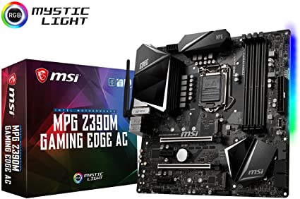 MSI MPG Z390M Gaming Edge AC LGA1151 (Intel 8th and 9th Gen) M.2 USB 3.1 Gen 2 DDR4 HDMI DP Wi-Fi SLI CFX Micro ATX Z390 Gaming Motherboard