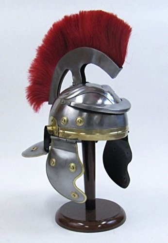 Roman Centurion Helmet w/ Red Plume Armor Gladiator New