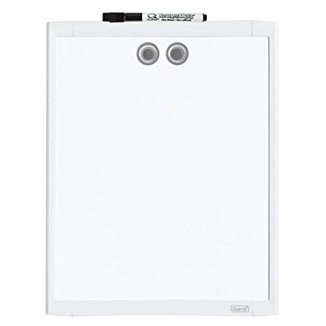 Quartet Magnetic Whiteboard, 8-1/2" x 11" White Board, Dry Erase Board, White Frame (MHOW8511-WT)