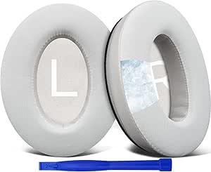 SOULWIT Cooling Gel Ear Pads Cushions Replacement for Bose QuietComfort 45 (QC45)/QuietComfort SE (QC SE)/New Quiet Comfort Wireless Over-Ear Headphones, Earpads with Ice Silk Fabric - White