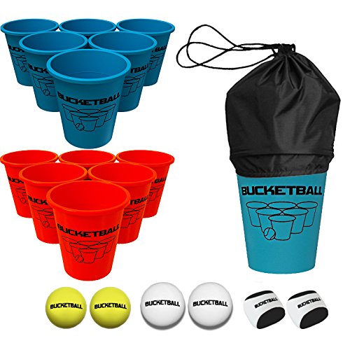 BucketBall - Beach Edition - Ultimate Beach, Poolside, Backyard, Camping, Tailgate, Yard, Lawn, Outdoor Game - Perfect Outdoor Indoor Gift for Boys, Girls, Teens, Family