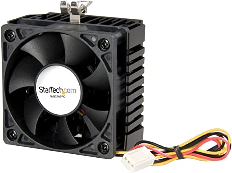 StarTech.com 65x60x45mm Socket 7/370 CPU Cooler Fan w/ Heatsink & TX3 connector (FAN370PRO), Black