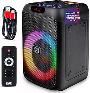 Pyle Audio Bluetooth Party Speaker - Party Bluetooth Speaker with True Wireless Stereo System - Enjoy Powerful Bass and Clear Treble - Portable Big Speaker - Model PPHP8496-100W