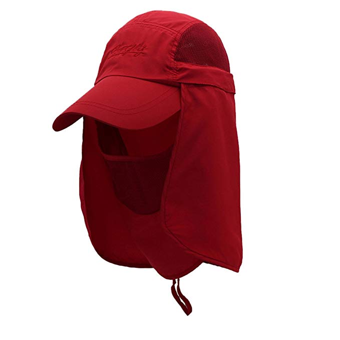 Surblue Quick-Drying Outdoor Cap UV Protection Sun Hats Fishing Hat Neck Face Flap Hat UPF50