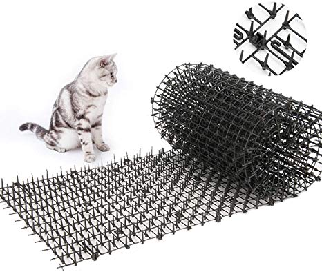 Toopify Garden Cat Scat Spike Mat, Anti-Cats Network Digging Stopper Prickle Strip Home Spike Deterrent Mat 78"x11"