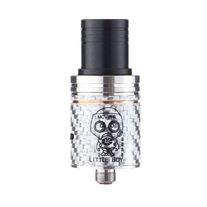 WOLFTEETH RDA Clone Dripping Atomizer With Monster Competition Cloud Chaser Drip Tip Dual Coil New Little BoySilver