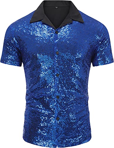 Fakespot | Astoseu Men S Sequin Dress Shirt 70s... Fake Review