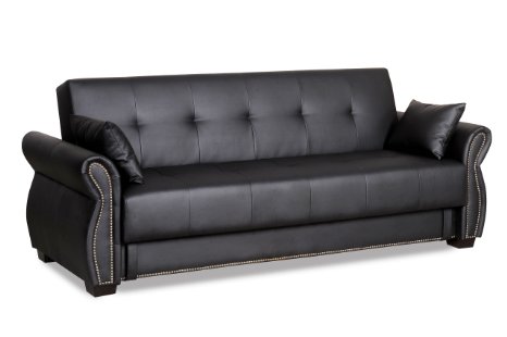 Serta Dream Convertibles Seville Sofa, Ebony