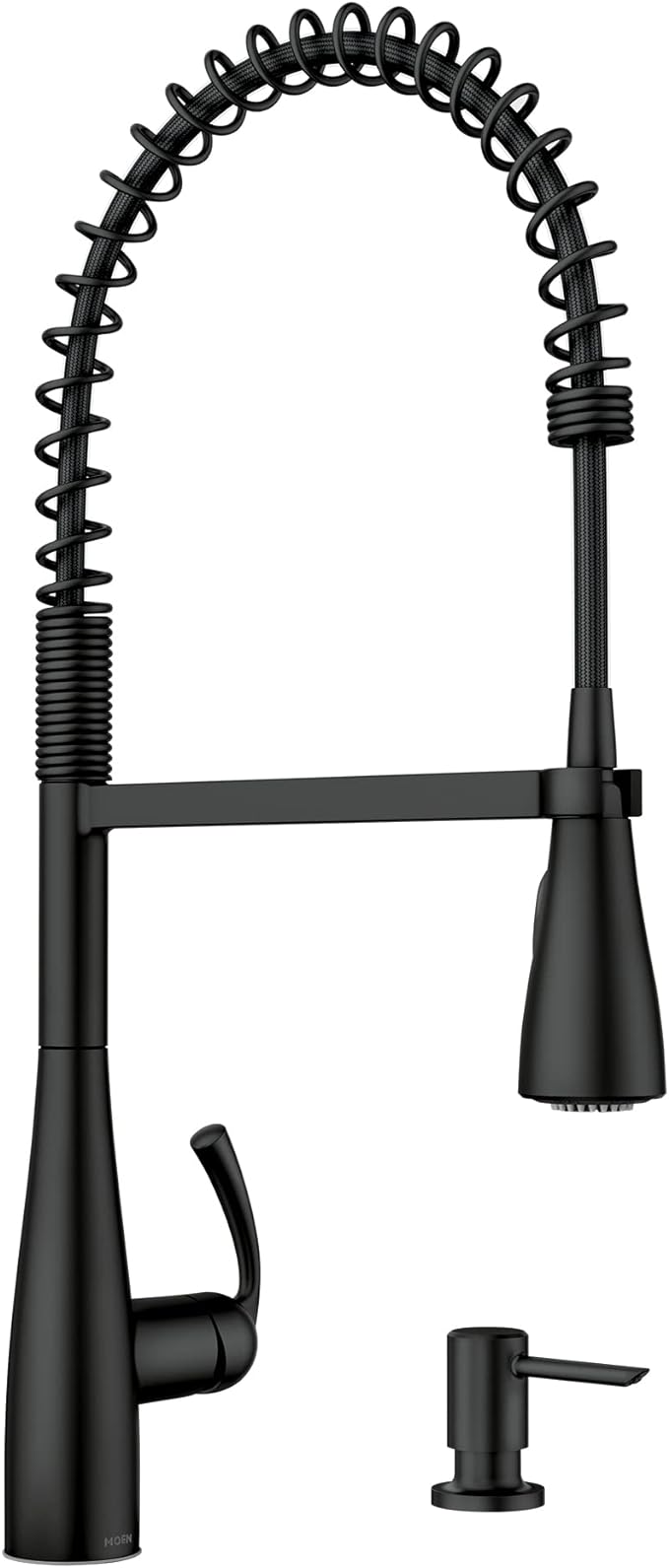 Moen Essie Matte Black One-Handle High Arc Pulldown Kitchen Faucet, 87814BL