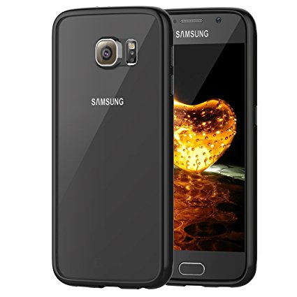 Galaxy S6 Case, JETech® S6 Case Bumper Shock-Absorption Bumper and Anti-Scratch Clear Back for Samsung Galaxy S6 (Black)