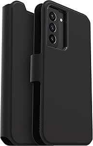 OtterBox Strada Via Folio Case Case for Galaxy S22 Plus with Card Holder - Non Retail Packaging - Black