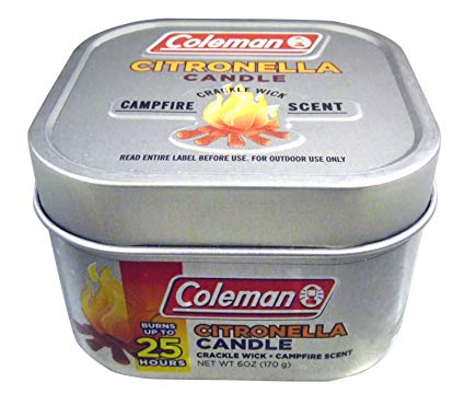 Coleman Scented Citronella Candle with Wooden Crackle Wick