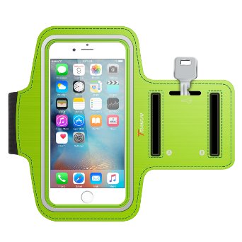 iPhone 6S Armband, Trianium ArmTrek Sports Exercise Armband for Apple iPhone 6 | iPhone 6S Case Running Pouch Touch Compatible Key Holder [Green] [Lifetime Warranty] Good for Hiking,Biking,Walking