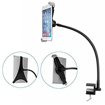 BESTEK 2 in 1 Upgraded Gooseneck Tablet Holder Mount Fully Rotating iPad Holder for iPad 2/3/4/ iPad Air/2/ iPad Mini 1/2/3/4 and other 7-10 inch Tablet &iPad Pro 12.9