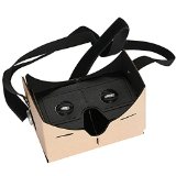 Google Cardboard KitSoyan 45mm Focal Length Virtual Reality Waterproof PU Leather  Carton Google CardboardDIY 3D GlassesUnassembled Kit with NFC headset Free Hand PU Leather Gold