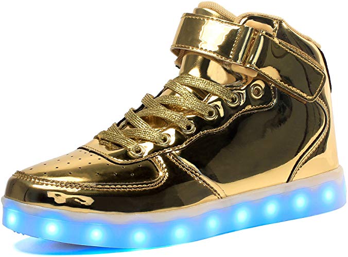 Voovix Kids LED Light Up Shoes USB Charging Flashing High-top Sneakers with Remote Control for Boys and Girls