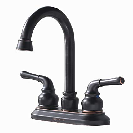 VCCUCINE Commercial Two Handle Lavatory Widespread Oil Rubbed Bronze Bathroom Faucet, Bathroom Vanity Vessel Sink Faucet without Drain