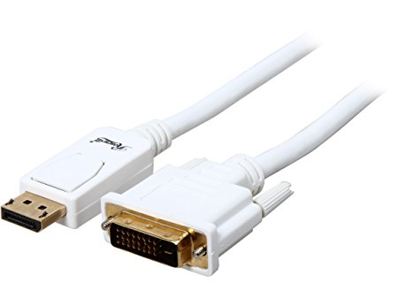 Rosewill 6-Feet 28AWG DisplayPort to DVI Cable, White (RCDC-14006)