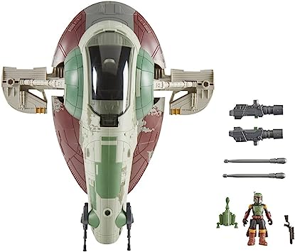 STAR WARS Mission Fleet Starship Skirmish, 2.5 Inch Boba Fett Action Figure and Starship Vehicle, Toys for 4 Year Old Boys and Girls and Up