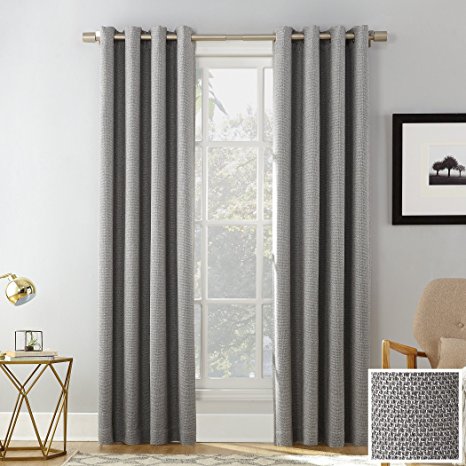 Sun Zero Baxter Home Theater Grade Extreme Blackout Curtain Panel, 52" x 84", Gray