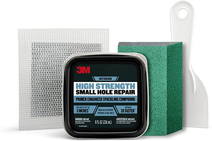 3M High Strength Small Hole Repair Kit, Easy Wall Repair, Ships in Own Container