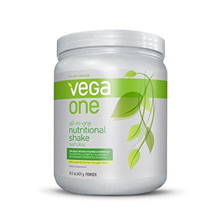 Vega One All-in-One Nutritional Shake, Natural, Small Tub, 15.2oz