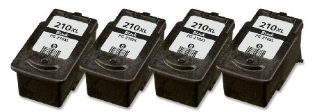 HouseOfToners Remanufactured Ink Cartridge Replacement for Canon PG-210XL (4 Black, 4-Pack)