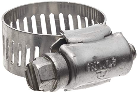 Precision Brand B8HS All Stainless Worm Gear Hose Clamp, 7/16" - 1" (Pack of 10)