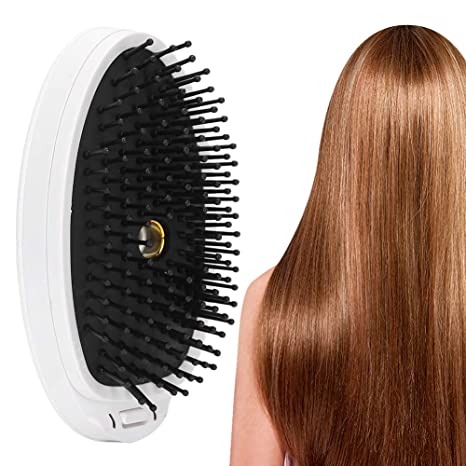 Ionic Hair Brush Mini,Electric Ionic Hairbrush Portable Electric Anti‑Static Straight Hair Scalp Massage Comb for Hair Modeling Styling