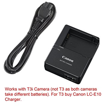Canon replacement LC-E8E Quick Charger for Canon LP-E8 Li-ion Battery compatible with Canon EOS 550D, EOS 600D, EOS Rebel T2i, EOS Rebel T3i