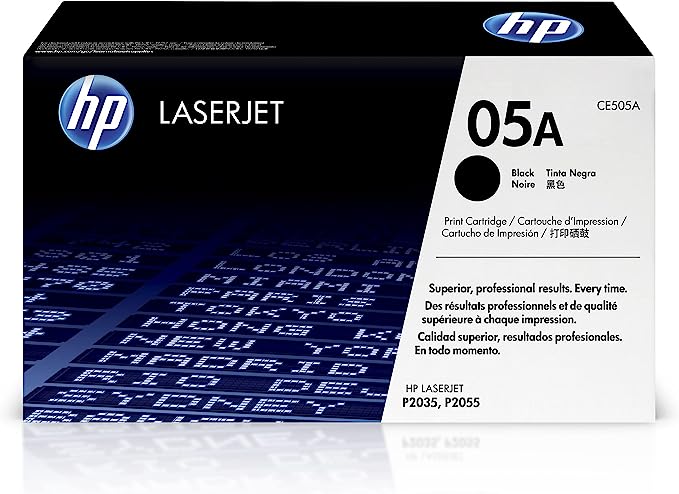 HP 05A Black Toner Cartridge | Works with HP LaserJet P2035, P2055 Series | CE505A