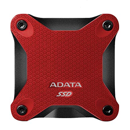 ADATA SD600 256GB External Solid State Drive, red