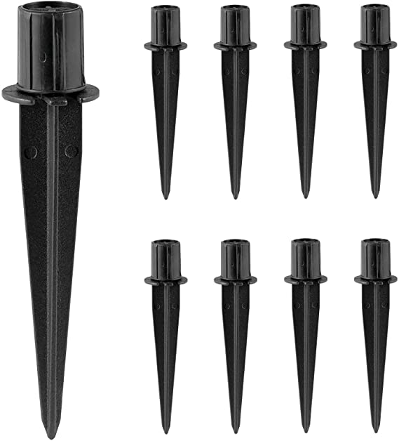 Metal Stake Solar Lights Replacement Spike - 8 Pack Ourdoor Ground Stakes for Garden Lights Landscape Yard Pathway Lamps Pole, 0.78" x 5.3"