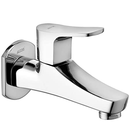 ALTON ARA19010 Brass Bib Cock Long Nose Tap with Wall Flange (Chrome)