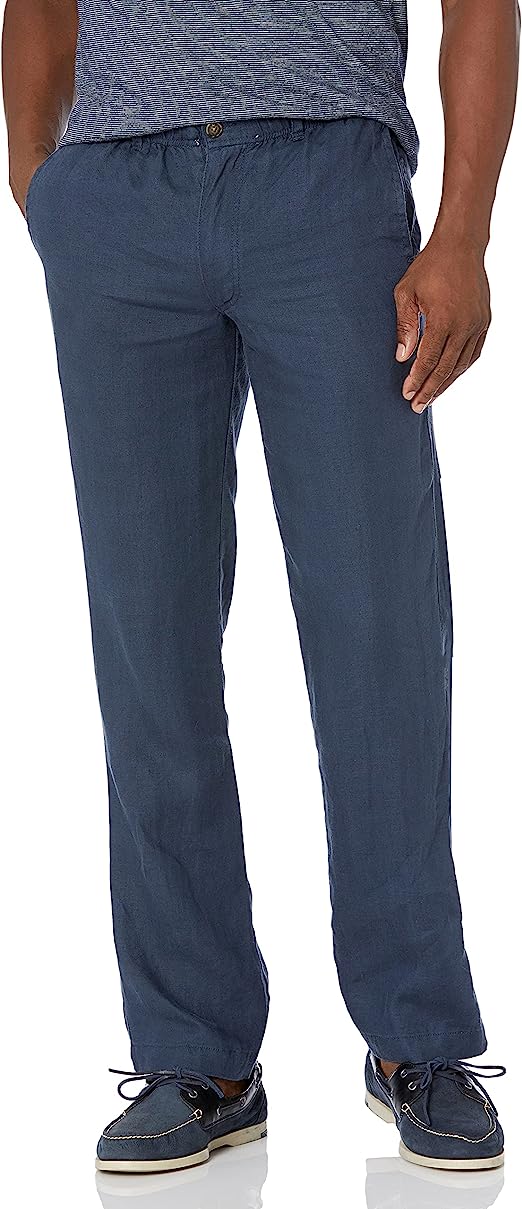 28 Palms Men's Relaxed-fit Linen Pant with Drawstring