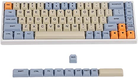 YMDK Blue Beige Orange Dye Sub 64 68 Minila Keyset Thick PBT OEM Profile Keycap for Filco Minila YD60M XD64 GK64 Tada68 (Only Keycap)