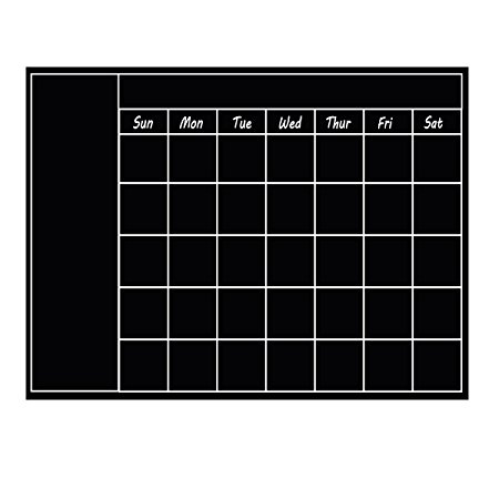 Monthly Planner To Do List Memo Board Chalkboard Blackboard Sticker Wall Calendar For Home Office 43cm X 57cm By FANCY-FIX®