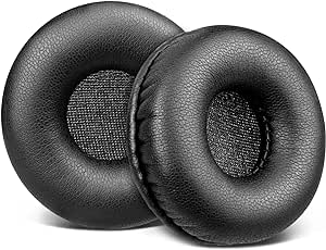 SOULWIT 50mm Ear Pads Cushions Replacement for Plantronics Blackwire C210/C220/C610/C620/C3120/C3200/C3210/C3220/C3225, Earpads for Poly EncorePro 310(EP310)/EncorePro 320(EP320) - Black