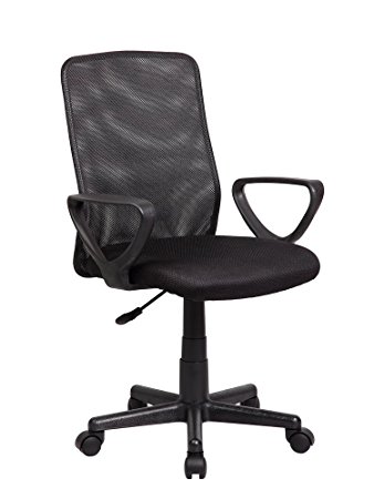 Anji Modern Furniture Modern Ergonomic Mesh Medium Back Executive Computer Desk Task Office Chair (8010-BK)