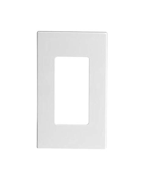 Leviton 80301-SW 20 Pack 1-Gang Decora Plus Wallplate Screwless Snap-On Mount, White