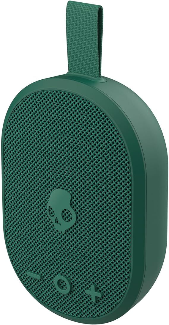 Skullcandy Ounce Wireless Bluetooth Speaker - IPX7 Waterproof Mini Portable Speaker with 16 Hour Battery, Downward Firing Passive Radiator, and Ballistic Nylon Carry Strap (Green)