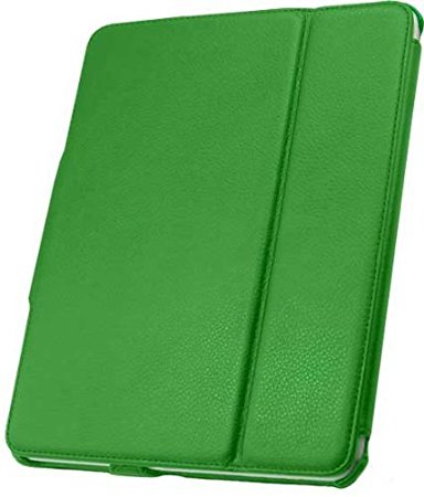 Unlimited Cellular 888-0002-GRN Leather Flip Book Case & Folio for Apple iPad 1st Generation, Green