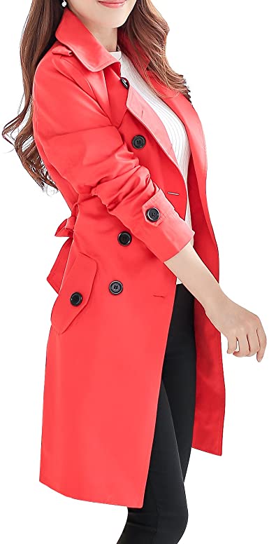 NANJUN Women's Double Breasted Trench Coat