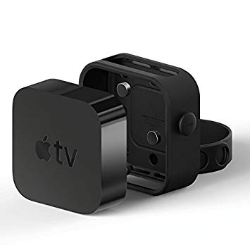 elago Multi Mount for Apple TV - [Three Mounting Options : Magnet, Screw, Strap][Easy Installation][Space Saving] for Apple TV 4K / 4th Generation