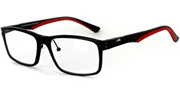 Aloha Eyewear Men's "Alumni RX05" Retro Square Aluminum RX-Able Frames (Black  1.50)