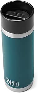 YETI Rambler 18 oz Bottle, Stainless Steel, Vacuum Insulated, with Hot Shot Cap, Agave Teal