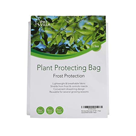 PHI VILLA Plant Protector Bag Frost Protection Cover Plant Cover, 1.5 oz, 70" x 60", 1-Pack